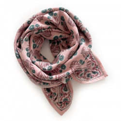 Grand foulard latika bouton d'or fraisier apaches collections-detail