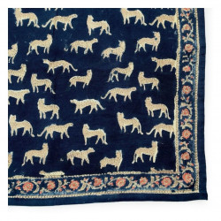 Apaches collections - petit foulard manika bengale minuit-detail