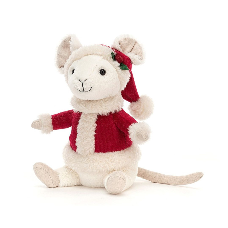 Peluche de noel Merry Mouse Jellycat sur LAtelier de maman