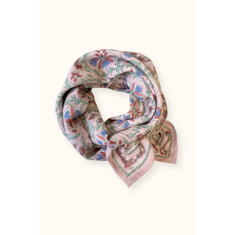 Grand foulard latika bird de la marque Apaches Collection couleur pastel