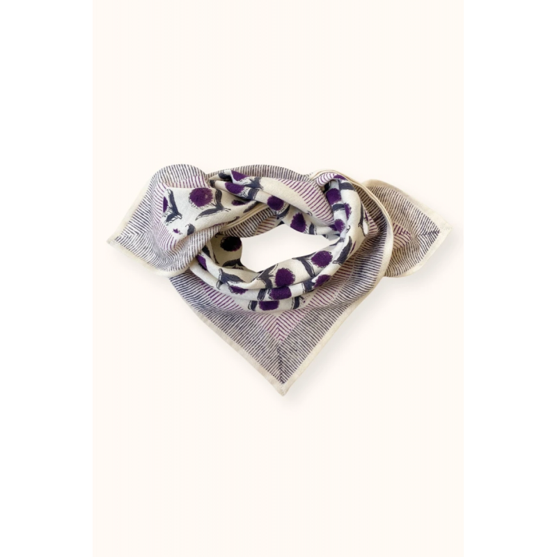 petit foulard manika lotus orage de la marque Apaches Collections